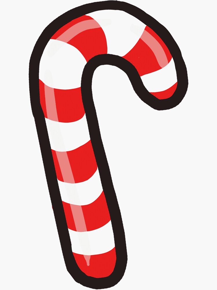 Candy Cane Sticker For Sale By Switchnow Redbubble 