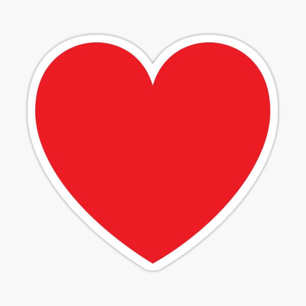 Red heart sticker | Magnet