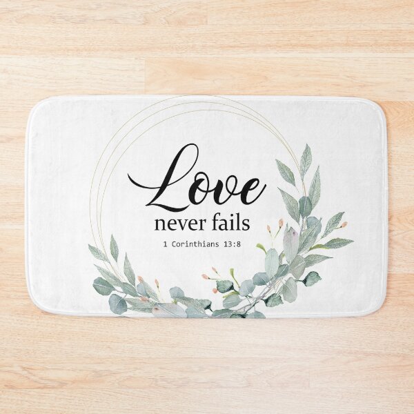 Item preview, LOVE NEVER FAILS, BIBLE VERSE designed and sold by latiendadearyam.