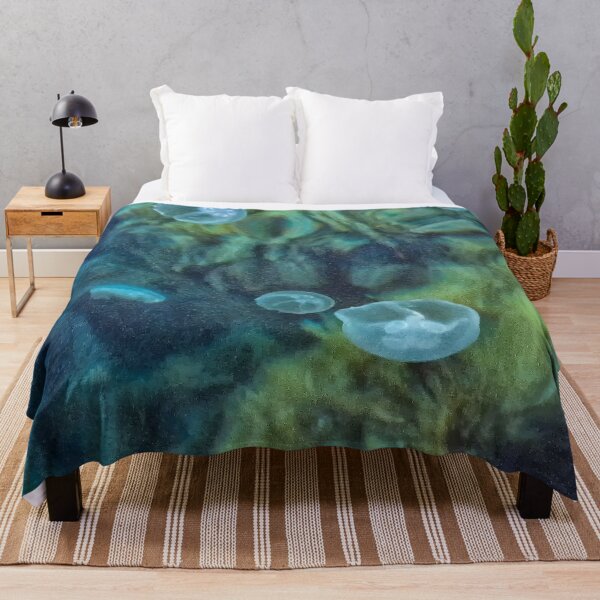 Item preview, Underwater World of Sea - Jellyfish Swim in the Water designed and sold by r-silver.