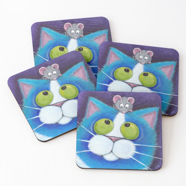 Item preview, Blueberry Cat and Wee Little Mouse designed and sold by LisaMarieArt & Illustration.