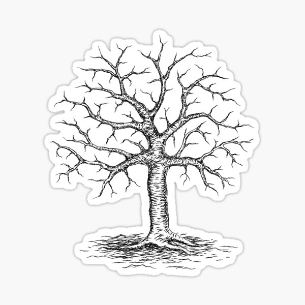 Item preview, Bare winter tree sticker designed and sold by Mhea.