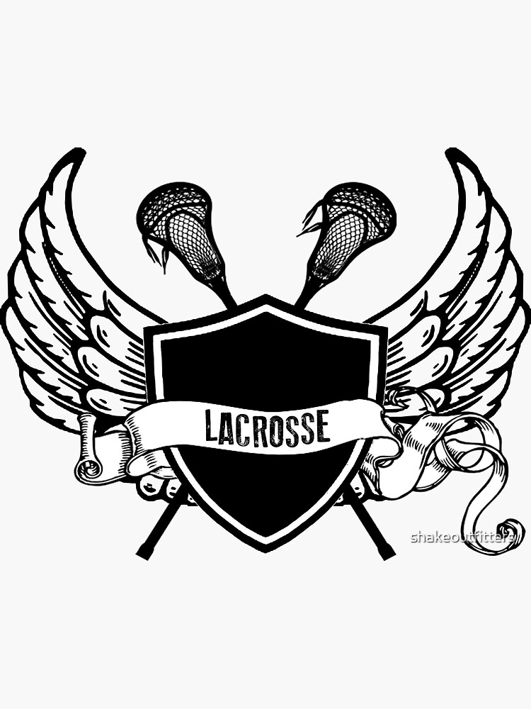 "Lacrosse Wings" Sticker for Sale by shakeoutfitters Redbubble