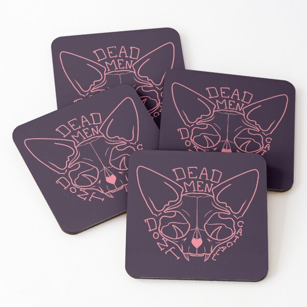 Item preview, Coral - Dead Men Don't Catcall - Feminist Quote - Sphynx Cat Skull designed and sold by AnanasArt.