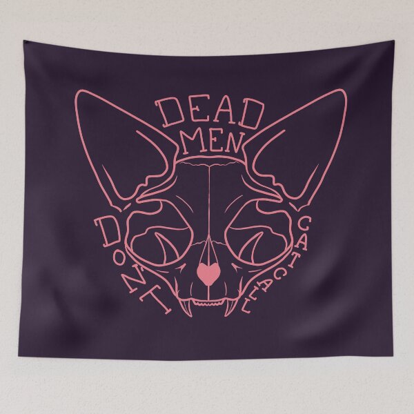 Item preview, Coral - Dead Men Don't Catcall - Feminist Quote - Sphynx Cat Skull designed and sold by AnanasArt.