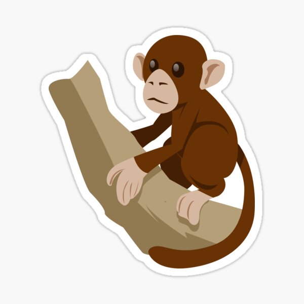 "Cute Monkey" Sticker by frarandez Redbubble