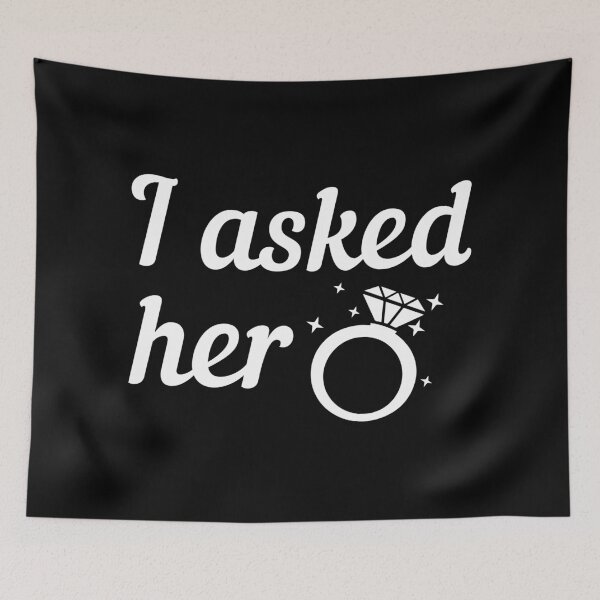 Item preview, Asked Her Fiancee Engagement Diamond Wedding Ring Gift designed and sold by haselshirt.
