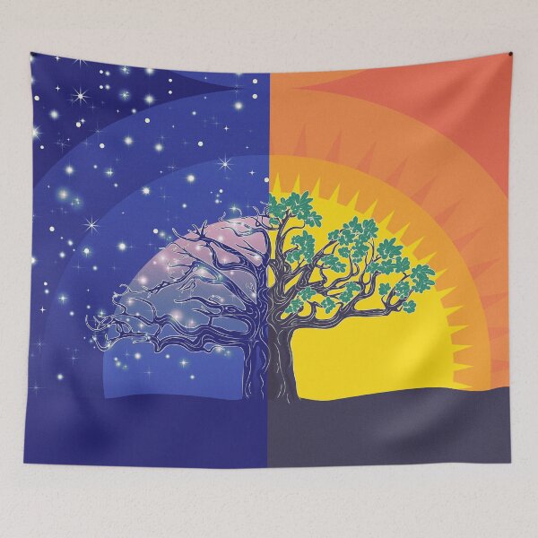 Item preview, Day and night tree of life designed and sold by AnnArtshock.