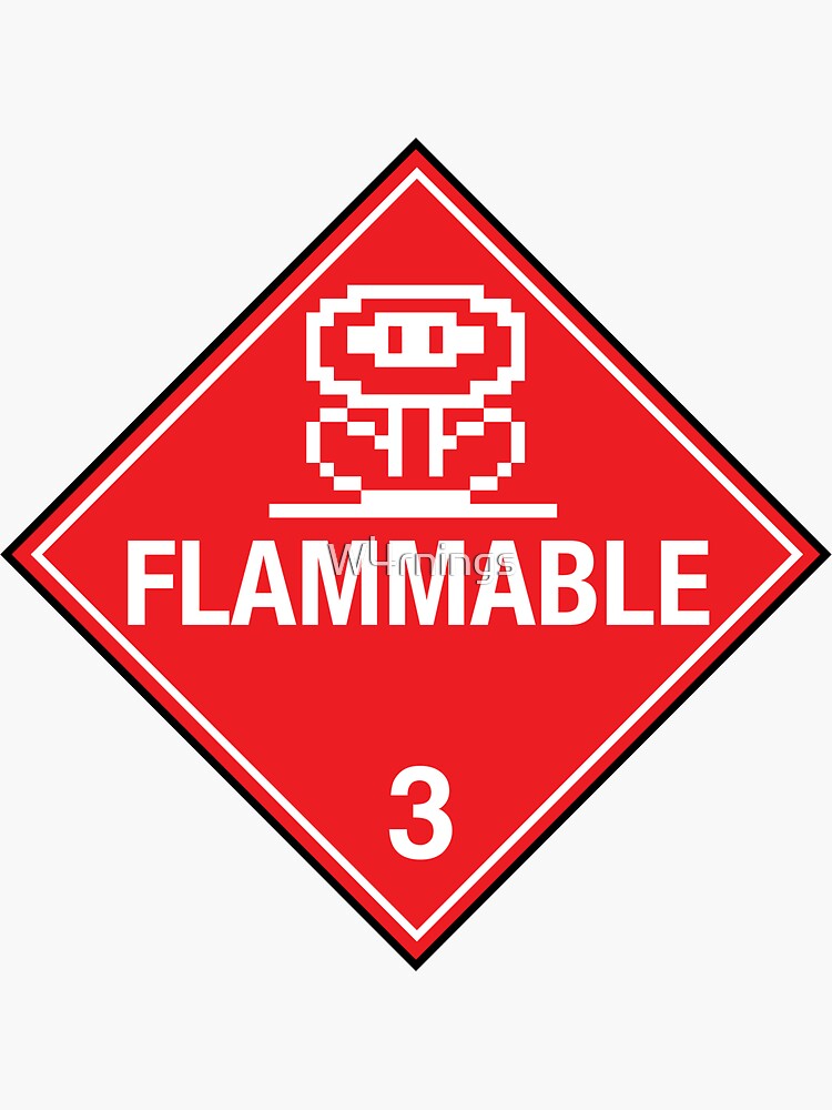 Flower Power Flammable Placard by W4rnings