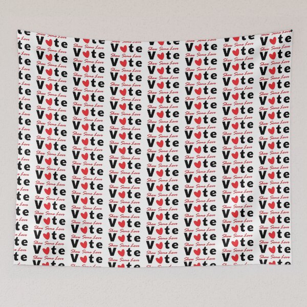 Item preview, Show Some Love Vote Red and Black designed and sold by MoneekDesigns.