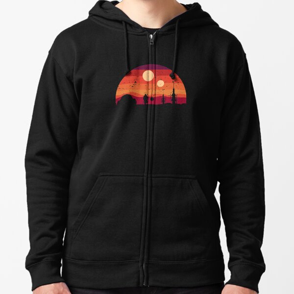 tatooine retro Zipped Hoodie