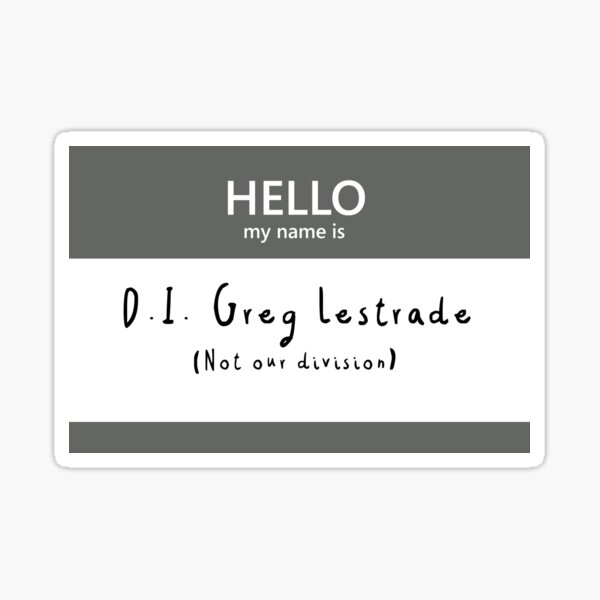 Greg Lestrade Name Tag Sticker