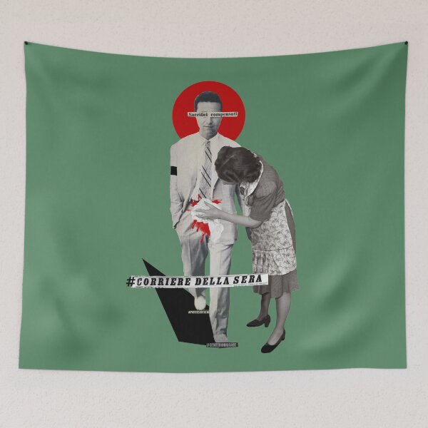 Item preview, Woman cleans Italian man designed and sold by KALEIDOSCOPE UK.