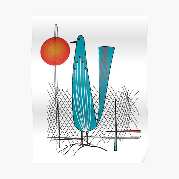 Mid-Century Bird Poster