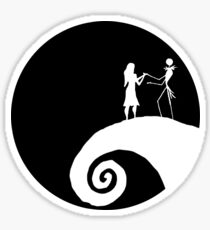 Minimalistic Love (Nightmare Before Christmas Fan Art) Sticker