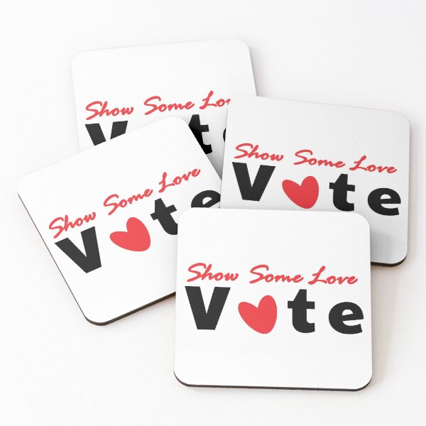 Item preview, Show Some Love Vote Red and Black designed and sold by MoneekDesigns.