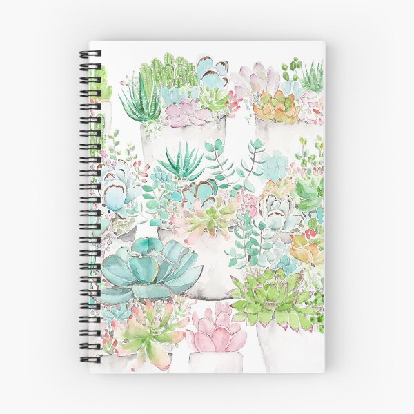 Item preview, hand painted botanical succulent and cactus garden watercolor  designed and sold by SelenePaintings .
