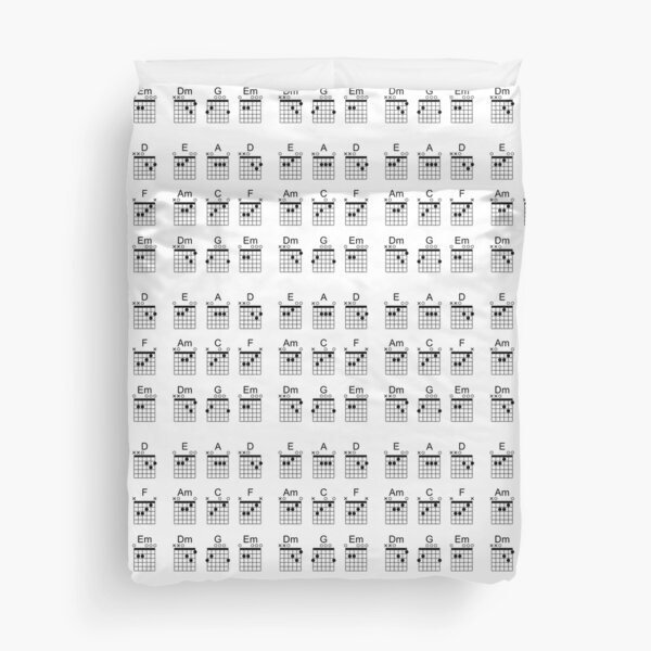 "Guitar Chords" Duvet Cover for Sale by Kenobass Redbubble
