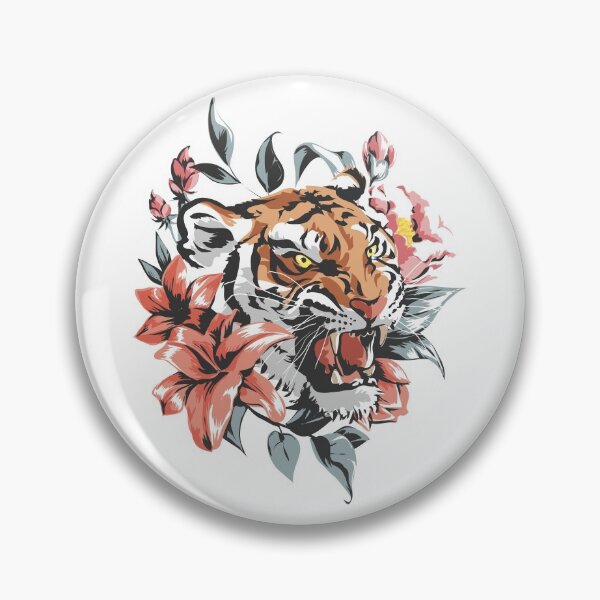 Item preview, Tiger Among Flowers designed and sold by Vector Scout Lab.