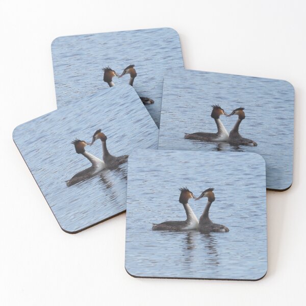 Item preview, Pair of Great Crested Grebe Make a Heart designed and sold by MendipBlue.