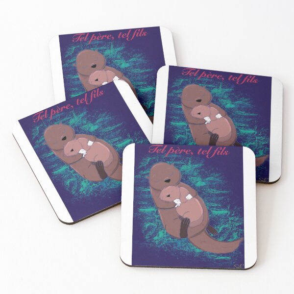 Item preview, Like father, like son otter family designed and sold by neigeternelle.
