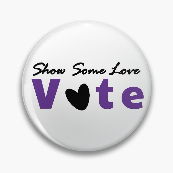 Item preview,  Show Some Love Vote Purple and Black designed and sold by MoneekDesigns.
