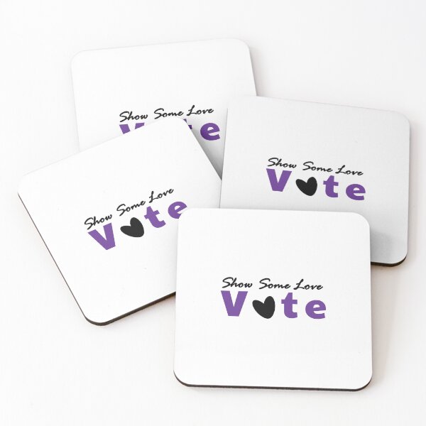 Item preview,  Show Some Love Vote Purple and Black designed and sold by MoneekDesigns.