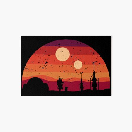 TATOOINE RETRO CLAN TWO Art Board Print