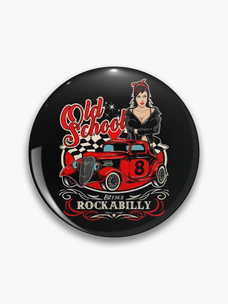 Rockabilly Pin Up Girl Sock Hop Rocker Vintage Classic Rock and Roll Music  | Sticker