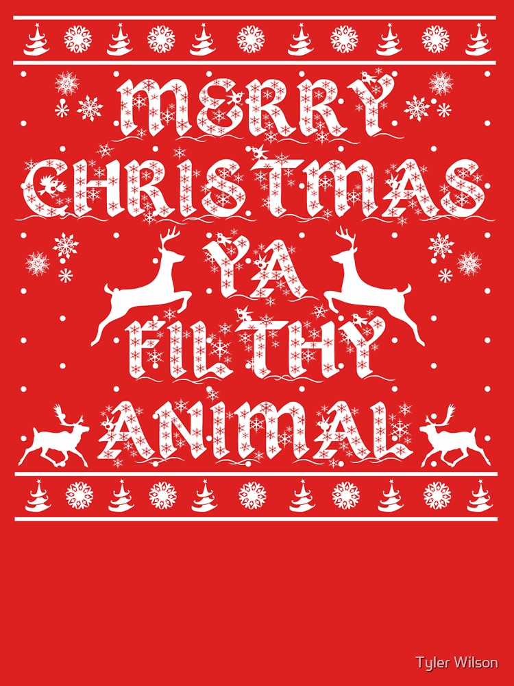 merry christmas ya filthy animal shirt jay jays