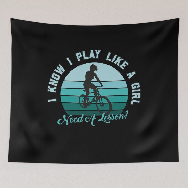 Item preview, I Play Like a Girl, Need A Lesson? Funny Cycling Player designed and sold by graphicmeyou.