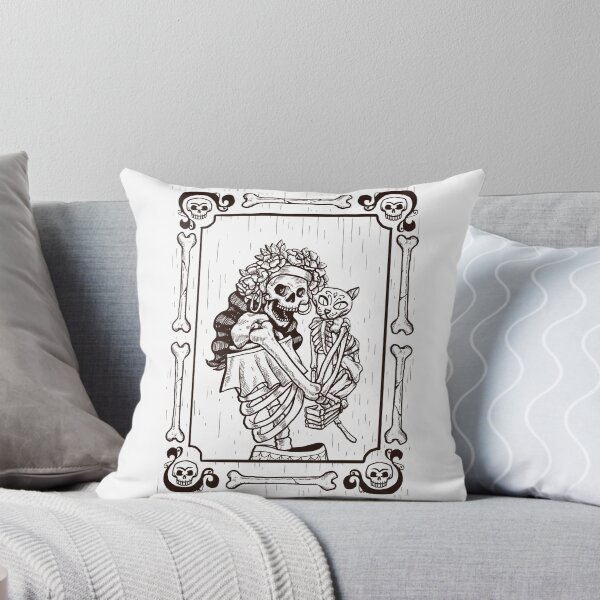 Item preview, Calavera Catrina and Cat  designed and sold by Mexikawaii.