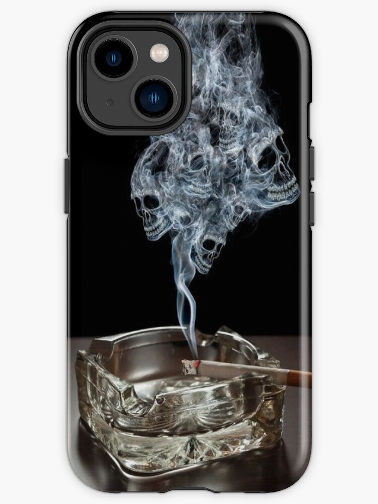 iPhone-Hülle for Sale mit Aschenbecher und Schädel rauchen iPhone Hülle  von astro4342