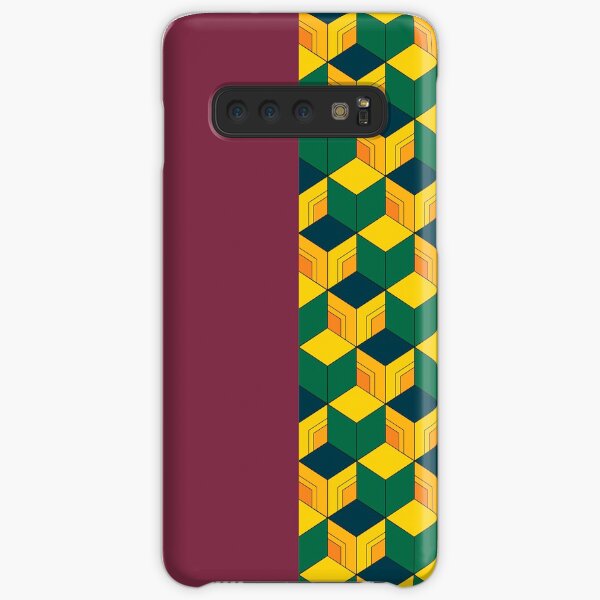 Traditional Japanese Geometric Kimono pattern, Half-Solid Half-Geometric Pattern, Japanese Haori Pattern Samsung Galaxy Snap Case