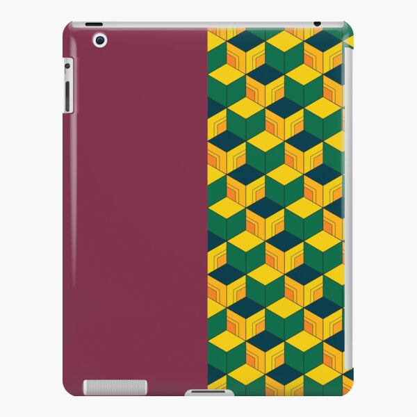 Giyu's Half Solid Half Geometric Traditional Japanese Kimono Pattern iPad Snap Case