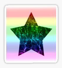 Rippling Rainbow Star (Rainbow Extended) Sticker