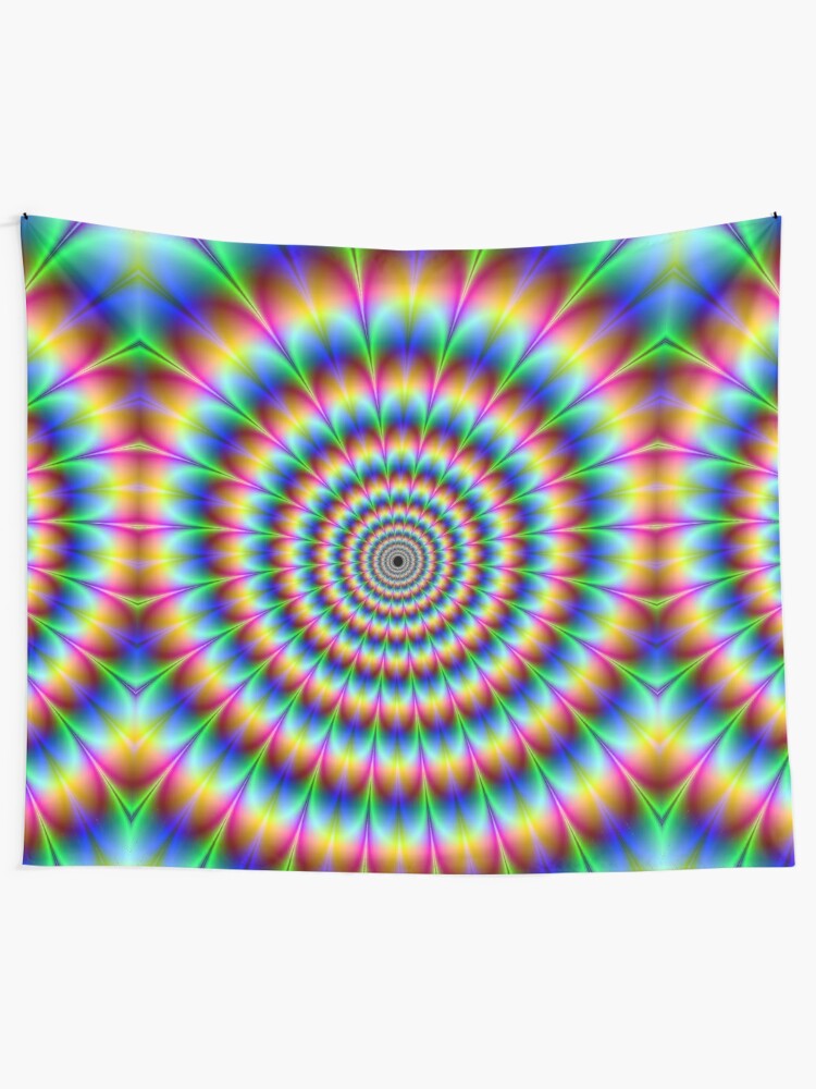 Trippy Stoner Op Art Tapestry By Closeddoor Redbubble