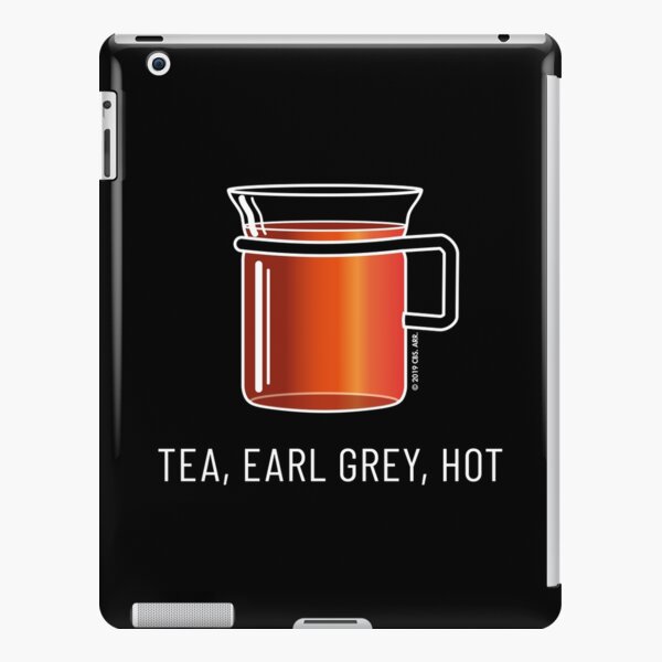Tea, Earl Grey, Hot - Captain Picard, Star Trek TNG, (dark backgrounds) iPad Snap Case