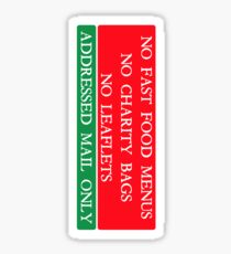 No junk mail sticker Sticker