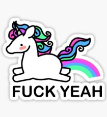 Pastel coloured unicorn Sticker