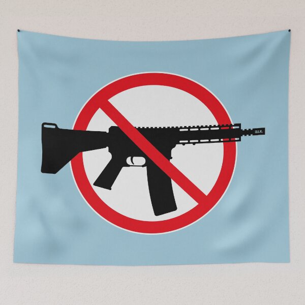 Item preview, Gun Ban / Prohibition Sign (No Weapons / Peace / 3C) designed and sold by MrFaulbaum.