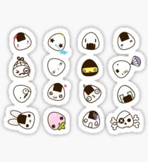 raining riceballs Sticker