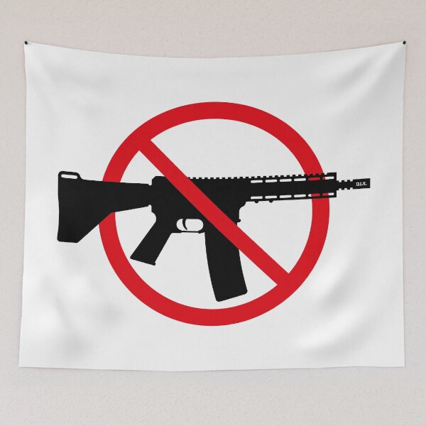 Item preview, Gun Ban / Prohibition Sign (No Weapons / Peace / 2C) designed and sold by MrFaulbaum.