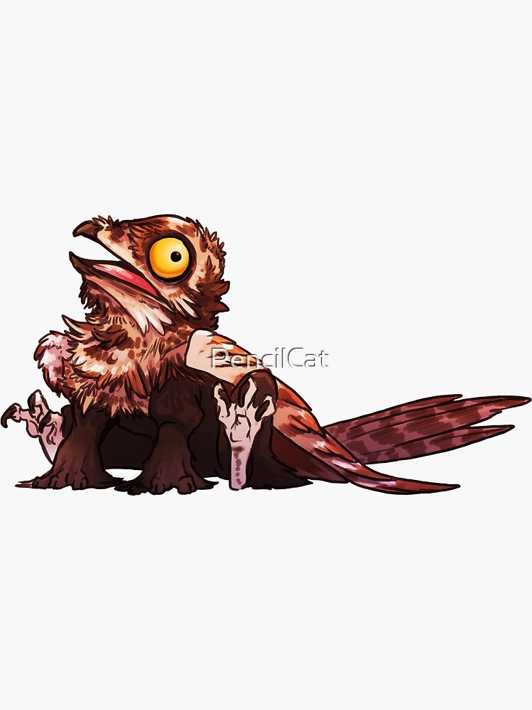 Thumbnail 3 of 3, Sticker, Potoo Griffin #2 designed and sold by PencilCat.