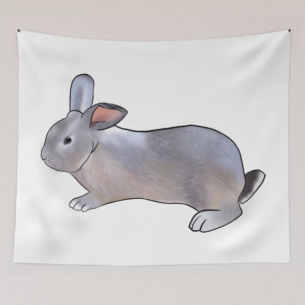 Item preview, Grey Flemish Giant Rabbit designed and sold by Lilystreet.