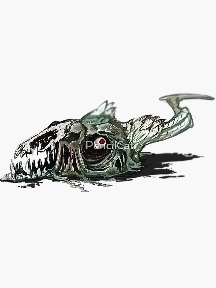 Thumbnail 3 of 3, Sticker, Demon's Head designed and sold by PencilCat.