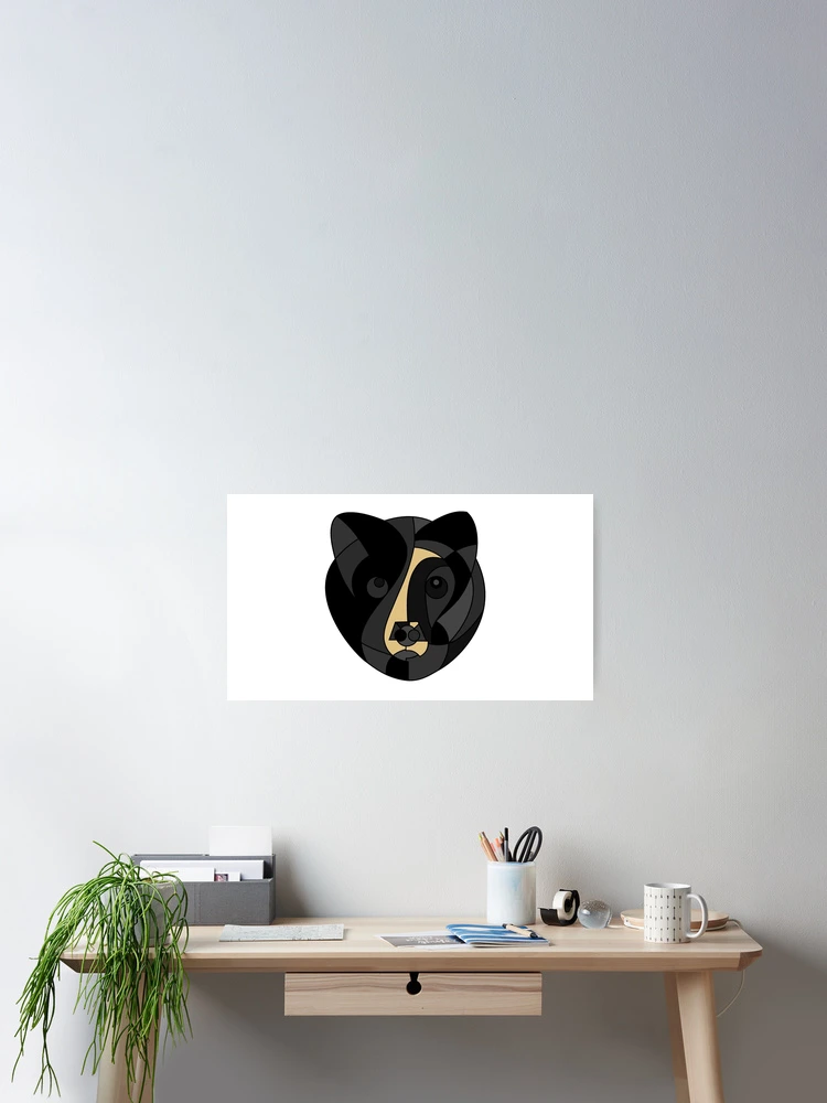 Thumbnail 2 of 3, Poster, Abstract Black Bear designed and sold by RabeDesigns.