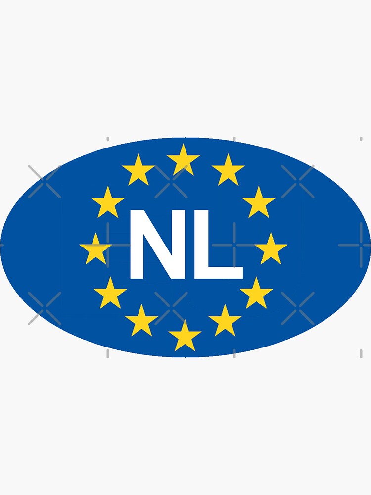 "Holland Netherlands Oval EU Sticker" Sticker for Sale by robotface