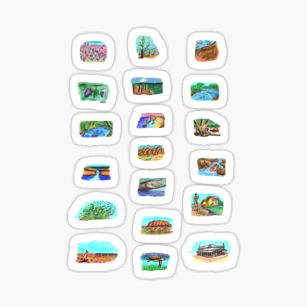 Australia- Iconic places Sticker