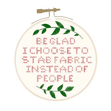 Be glad embroidery  Sticker for Sale by TerriTextiles